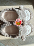 名創(chuàng  )優(yōu)品（MINISO）羊咩咩棉拖鞋女冬季包跟家居室內厚底月子毛毛拖鞋深灰38-39 曬單實(shí)拍圖
