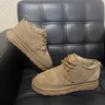羅賓賜品牌輕奢男鞋秋冬新款皮毛一體加絨保暖真皮雪地靴男士大棉羊毛鞋 卡其-高端男鞋 加絨 42 曬單實(shí)拍圖