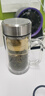高硼硅雙層加厚茶水分離辦公杯大容量泡茶杯把手雙層加厚茶杯硬厚 鋼蓋辦公杯 400ml 1只 曬單實(shí)拍圖