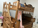 子薇全實(shí)木上下床雙層床兒童床高低床小戶(hù)型兩層木床楸木子母床上下鋪 梯柜款+書(shū)架+雙抽【10*10床腿】 1500mm*2000mm 曬單實(shí)拍圖