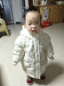 巴拉巴拉童裝女童羽絨服中長(cháng)款冬裝保暖連帽外套甜美洋氣 奶白10501-白鴨絨 100 cm（充絨量83g） 曬單實(shí)拍圖