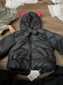 嘟嘟家[杜邦三防]兒童羽絨服冬季寶寶保暖外衣男女童冬款上衣潮 黑色100 曬單實(shí)拍圖