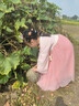戴維貝拉女童連衣裙春裝兒童國風(fēng)漢服裙子中大童網(wǎng)紗裙 曬單實(shí)拍圖
