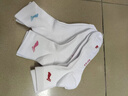李寧（LI-NING）羽毛球襪中筒毛巾運動(dòng)襪女款毛巾襪吸濕排汗AWTS005-2三雙裝白色 曬單實(shí)拍圖