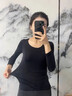 珀萊雅超薄美膚衣套裝女秋衣秋褲玻尿酸隱形無(wú)痕高彈保暖鎖溫百搭打底衫 密豆沙 L -（建議80-120斤） 曬單實(shí)拍圖