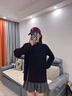 矜持范毛衣女針織衫女秋冬2025新款內搭半高領(lǐng)下擺開(kāi)叉寬松打底衫女 黑色 S 建議80-95斤 曬單實(shí)拍圖
