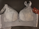 KMKA羅麗絲內衣女提拉聚攏小胸顯大防下垂收副乳文胸罩 紫色＋灰藍[2件更劃算] 80B 36B 曬單實(shí)拍圖