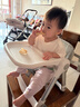 apramo安途美寶寶餐椅兒童餐桌椅可折疊便攜椅子嬰兒餐椅升級款海鹽灰 曬單實(shí)拍圖