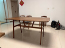 全品屋餐桌椅組合家用飯桌子小戶(hù)型簡(jiǎn)約公寓快餐出租商用長(cháng)方形電腦桌 胡桃木色 140cm 【寬80CM】一桌四椅 曬單實(shí)拍圖