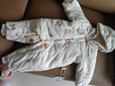 童泰（TONGTAI）嬰兒連體衣冬季純棉夾棉寶寶衣服新生兒連帽哈衣爬服綠色73cm 曬單實(shí)拍圖