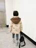 G.DUCKKIDS童裝女童羽絨服冬季白鴨絨兒童外套中大童冬裝加厚印花面包服女孩 灰色 150 建議140-150cm11-12歲cm 曬單實(shí)拍圖