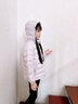 嘿小鵝三防新款兒童鵝絨服輕薄羽絨服男童女童中大童短款秋冬季薄款外套 淺紫 三防輕暖90白鵝絨 130 曬單實(shí)拍圖