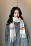 Siggi[禮盒裝】羊絨圍巾女秋冬季英倫格子百搭披肩保暖圍脖節日送禮物 曬單實(shí)拍圖