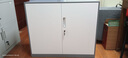 震海 矮柜文件柜鐵皮柜鋼制金屬辦公室文件柜儲物柜鐵柜帶鎖小柜子 二層檔案柜-灰套白（760高） 曬單實(shí)拍圖