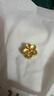 中銀鑫行桃花轉運珠吊墜足金999黃金項鏈掛墜硬金DIY手串送女友禮物 桃花吊墜（克重多退少補） 約0.8g 曬單實(shí)拍圖