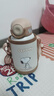史努比（SNOOPY）兒童保溫杯帶吸管直飲男女小學(xué)生316不銹鋼喝水杯子雙蓋壺500ml咖 曬單實(shí)拍圖