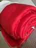新款100支天絲棉蠶絲大豆被結婚慶訂婚喜慶大紅被子四季通用被子 大紅 200cm*230cm 秋冬被8.2斤 曬單實(shí)拍圖