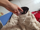 森馬（Semir）羽絨服女中長款輕薄肌理寬松2025新款撞色燈芯絨翻領(lǐng)冬裝復古 貝殼卡（白鴨絨）50230 L 曬單實拍圖