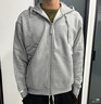 adidas休閑舒適寬松加絨連帽夾克外套男女秋冬阿迪達斯官方輕運動(dòng) 中麻灰   L 曬單實(shí)拍圖