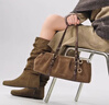 CHARLES&KEITH25冬新品絨面包掛腋下法棍包餃子包CK2-30671819-1 Mocha Brown摩卡棕 M 曬單實(shí)拍圖