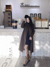 塔馳密司（touchmiss）TOUCH MISS優(yōu)雅風(fēng)翻領(lǐng)加厚毛呢外套女2025冬季中長(cháng)款顯瘦呢子大衣 油栗褐色 M 曬單實(shí)拍圖