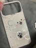 穹燃適用蘋果17promax手機殼新款iPhone17pro高級感全包防摔散熱保護套17彩銀小熊Air可愛輕奢小眾女款 彩銀IMD硅膠殼-開心線條小狗 iPhone 17 Pro Max 曬單實拍圖