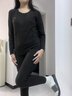 貓人保暖內衣女士無(wú)痕秋衣秋褲套裝加絨加厚冬季美膚羊毛防寒發(fā)熱 【發(fā)熱御寒】淺粉 L 【體重約：95-115斤】 曬單實(shí)拍圖