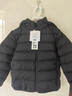 優(yōu)衣庫童裝男童女童高級輕型羽絨連帽外套帽子可拆卸471377 09 黑色 110 曬單實(shí)拍圖