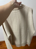 優(yōu)衣庫合作款男裝女裝柔軟綿羊毛圓領(lǐng)針織衫長(cháng)袖毛衣25秋冬479841 30 淺米色 M 曬單實(shí)拍圖