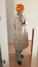 佐丹奴中長(cháng)款棉服女裝秋冬新款保暖條紋袖里翻領(lǐng)棉衣外套05375717 曬單實(shí)拍圖