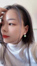 禾匠輕奢和田玉耳釘玉石耳墜女士高級感銀耳飾生日禮物送女友老婆 S925銀和田玉耳釘（12MM） 曬單實(shí)拍圖