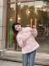 Teenie Weenie【小熊軟糖】2025冬新款保暖菱格輕盈泡芙羽絨服外套 粉色 S 曬單實(shí)拍圖