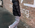 駱駝?dòng)鸾q服男女同款輕薄羽絨服男鴨絨面包服情侶外套冬季 幻影黑 男款,7089H L 曬單實(shí)拍圖