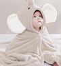BABYGREAT嬰兒浴巾兒童洗澡巾斗篷帶帽子新生兒寶寶連帽包裹巾吸水速干四季 【斗篷連帽浴巾丨四季款】小象敦敦 曬單實(shí)拍圖