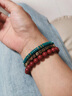 蔻詩(shī)哲 COASZE綠松石手串男女士款高瓷直切文玩保真品藥片彩鉆手鏈串珠墨塵禮物 【3*6mm】14-15cm手圍墨塵手串 曬單實(shí)拍圖