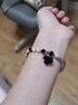 彩萊婭黑白小幽靈串珠情侶手鏈一對小眾冷淡風(fēng)手鏈男女手串配飾品送女友 黑色幽靈手鏈 曬單實(shí)拍圖