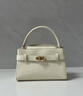 CHARLES&KEITH鱷魚(yú)紋凱莉包手提斜挎婚包包女包生日禮物CK2-50270880-1 Ivory象牙色 S 曬單實(shí)拍圖