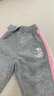 迪士尼女童褲子春秋外穿長(cháng)褲衛褲愛(ài)莎公主兒童運動(dòng)褲秋JXAF5205D 灰 110 曬單實(shí)拍圖