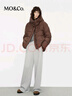 MO&Co.羽絨服90鴨絨可拆卸風(fēng)帽高領(lǐng)蓬松泡芙型龜背廓形摩安珂 可可棕 M /165 曬單實(shí)拍圖