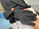 洛克兄弟自行車(chē)騎行手套全指抓絨保暖秋冬觸屏男女長(cháng)指公路車(chē)手套 黑色L 曬單實(shí)拍圖