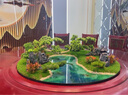 博迪歐酒店大圓餐桌中間擺花微縮景觀(guān)擺件噴霧化流水圓桌芯裝飾盆景 迎松望亭110cm無(wú)燈無(wú)霧 曬單實(shí)拍圖