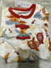 漢宮優(yōu)品寶寶春裝中國風(fēng)周歲禮服初生兒連衣春秋款哈衣爬服新生嬰 魚(yú)燈迎春 80cm 曬單實(shí)拍圖