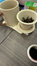宜杯子汝窯辦公杯帶過(guò)濾陶瓷馬克杯茶杯辦公室泡茶杯茶水分離杯龍把米黃 曬單實(shí)拍圖