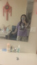 妖精的口袋原創(chuàng)印花闊腿褲女2025早秋新款寬松松弛感直筒休閑褲子 蕾絲淺綠色 S 曬單實拍圖