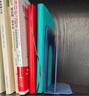 離草 書(shū)立架書(shū)架桌上書(shū)夾擋板書(shū)本固定器金屬擋書(shū)板隔板書(shū)靠擺書(shū)置物架 天空藍2片裝 曬單實(shí)拍圖