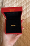 中國黃金（CHINA GOLD）黃金戒指男女光面鉆紋足金素圈指環(huán)情侶手飾教師節禮物送老婆愛(ài)人 圈號14 約1.9g【單個(gè)】 曬單實(shí)拍圖