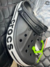 卡駱馳（CROCS）洞洞鞋貝雅卡駱班輕便耐磨一腳蹬休閑鞋|205089 黑色/白色-066 41 /42(260mm) 曬單實(shí)拍圖