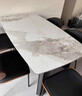 顧家一家具意式極簡(jiǎn)巖板餐桌家用小戶(hù)型輕奢現代簡(jiǎn)約大理石長(cháng)方形 一桌六椅全托實(shí)木底板+YZ018餐 75cm 160X90X 曬單實(shí)拍圖