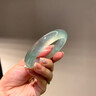 緬甸翡翠玻璃種晴水飄花手鐲老坑冰種正圈飄綠玉手鐲a貨正品女款 曬單實(shí)拍圖