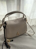 半坡飾族（bampo）牛皮小圓滿(mǎn)菜籃子包包高級單肩斜挎時(shí)尚頭層牛皮手提送禮禮物 茯苓白 曬單實(shí)拍圖